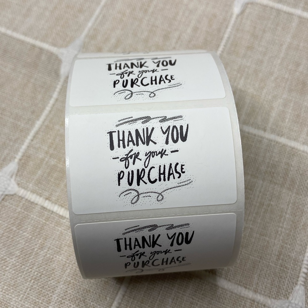 Thank You For Your Purchase White Labels‎ (600), Selling Supplies 2 x 1 1/4 in